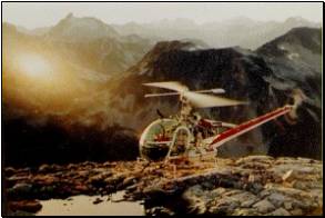 Hiller Perched In The Rocky Mountains